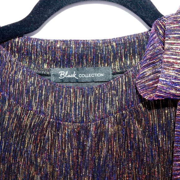 Purple and blue shiny threaded Top - Picture 3 of 4